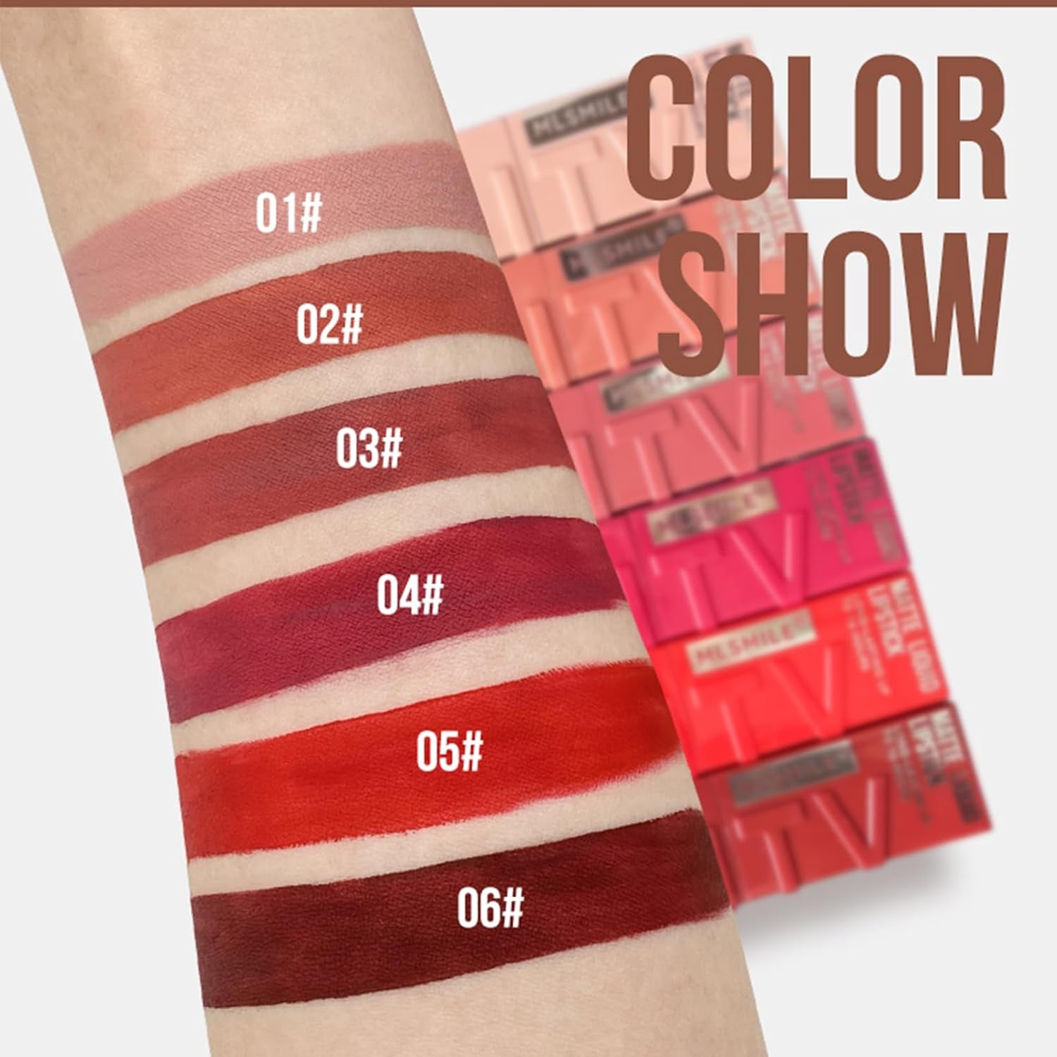 Hot Pink Lipstick Stain, Rose Lipstick Matte Long Lasting, Bright Pink Matte Liquid Lipstick for Women, All Day Waterproof and Smudge Proof