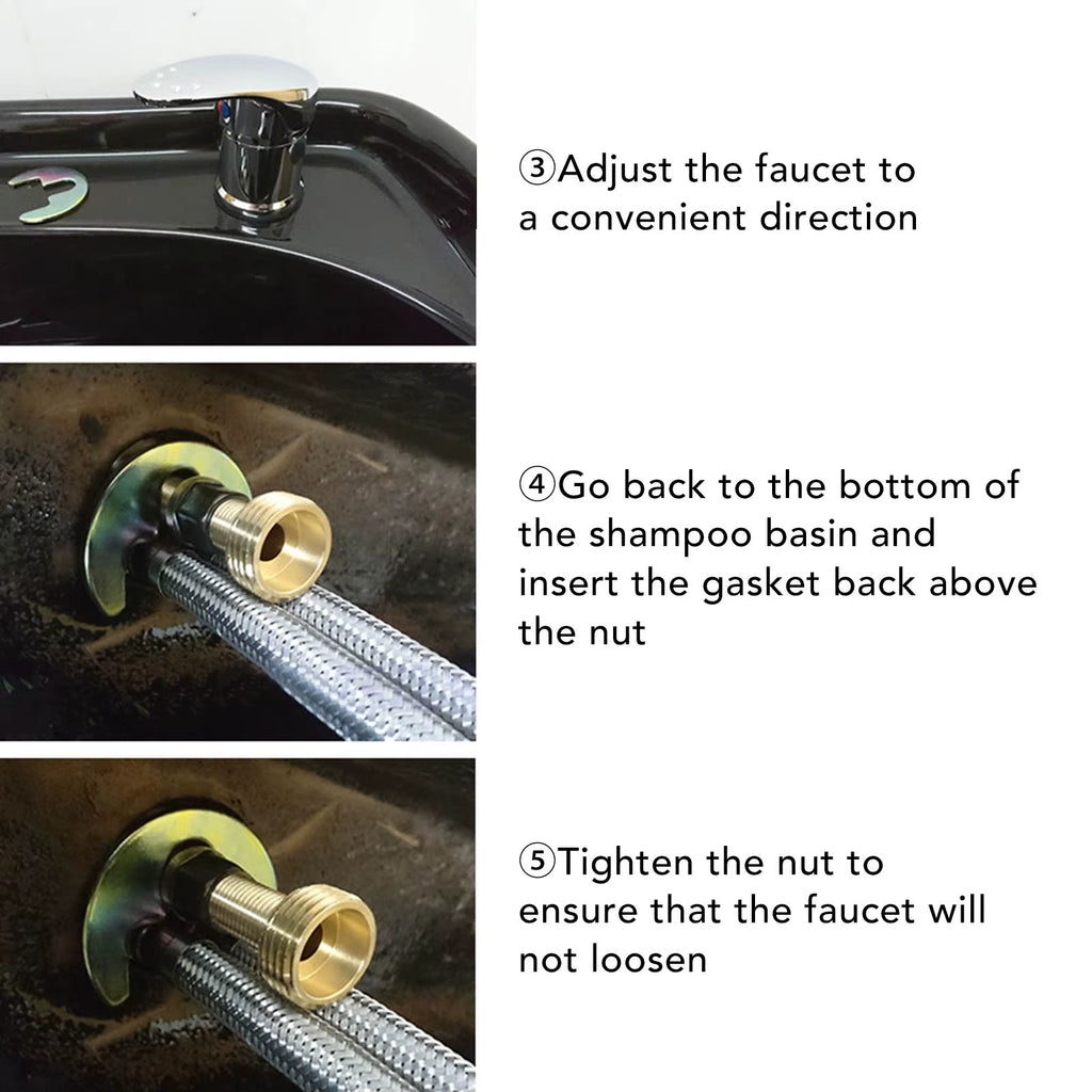 Salon Shampoo Basin Faucet Mixing Valve Professional Shampoo Bowl Faucet Hose for Shampoo Bed Shampoo Basin Faucet