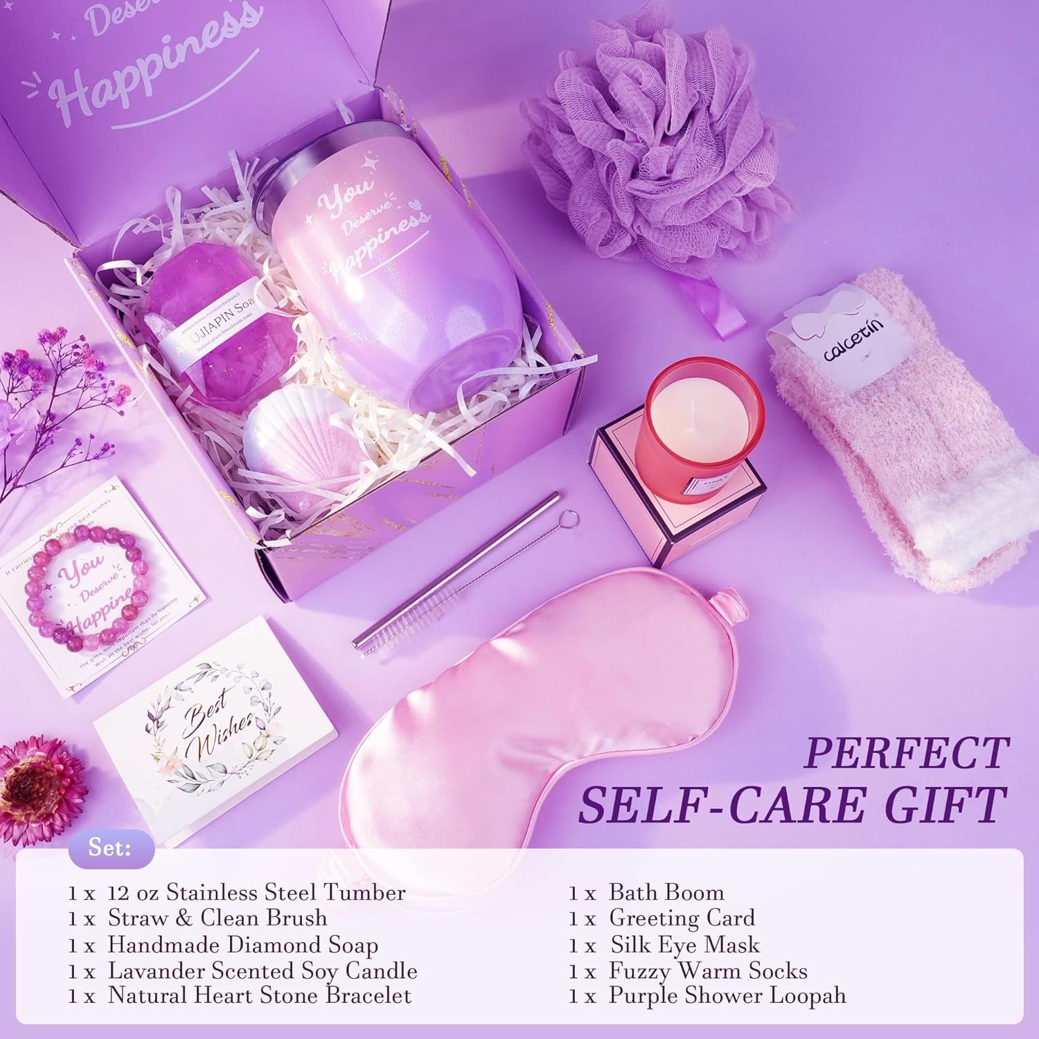 Gifts for Women, 10Pcs Spa Gift Basket Set Thinking of Your Self Care Unique Gift Box for Mom, Wife, Girlfriend, Sister, Friend, Her on Mother'S Day, Valentine'S Day, Birthday, Christmas
