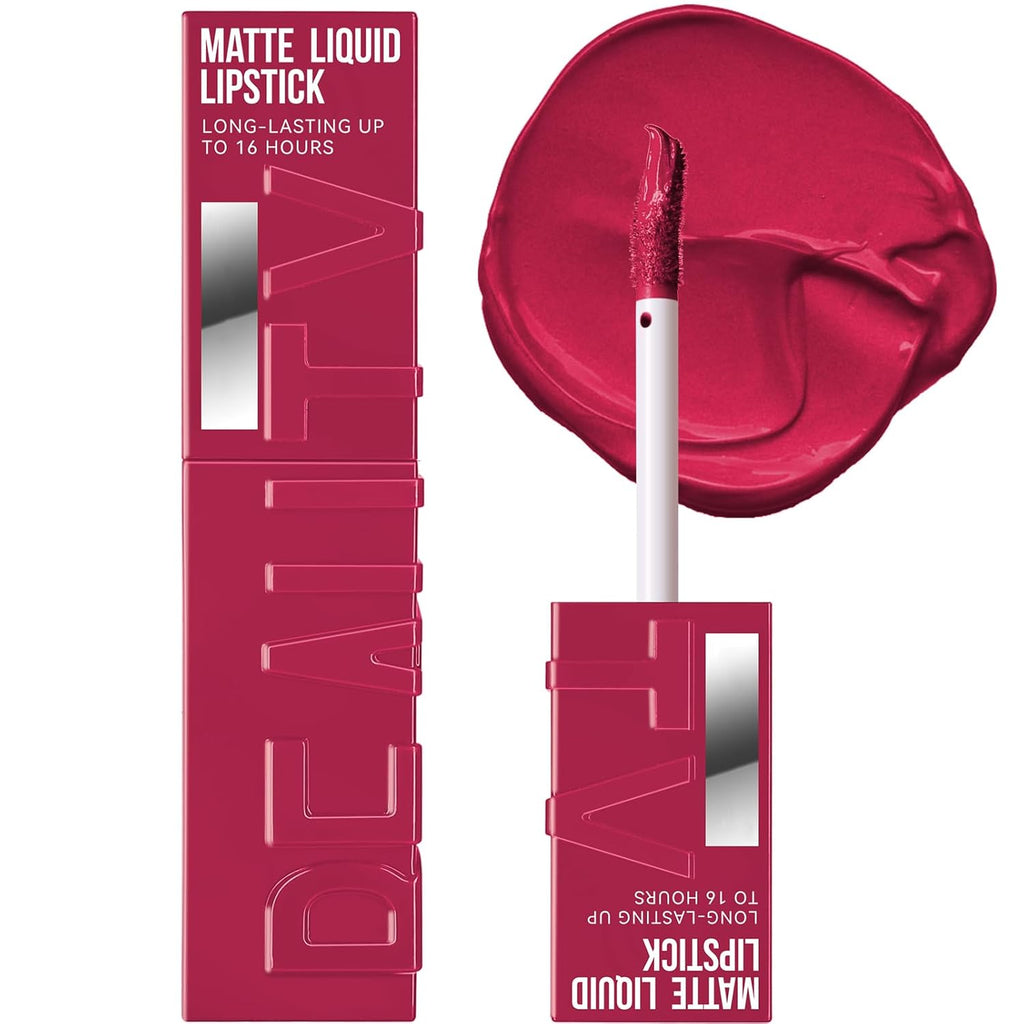Hot Pink Lipstick Stain, Rose Lipstick Matte Long Lasting, Bright Pink Matte Liquid Lipstick for Women, All Day Waterproof and Smudge Proof