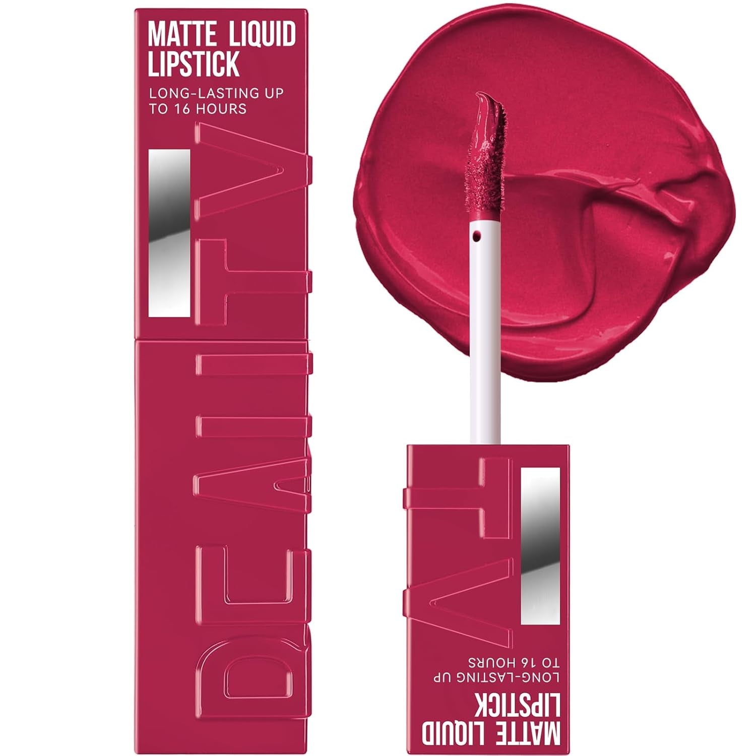 Hot Pink Lipstick Stain, Rose Lipstick Matte Long Lasting, Bright Pink Matte Liquid Lipstick for Women, All Day Waterproof and Smudge Proof