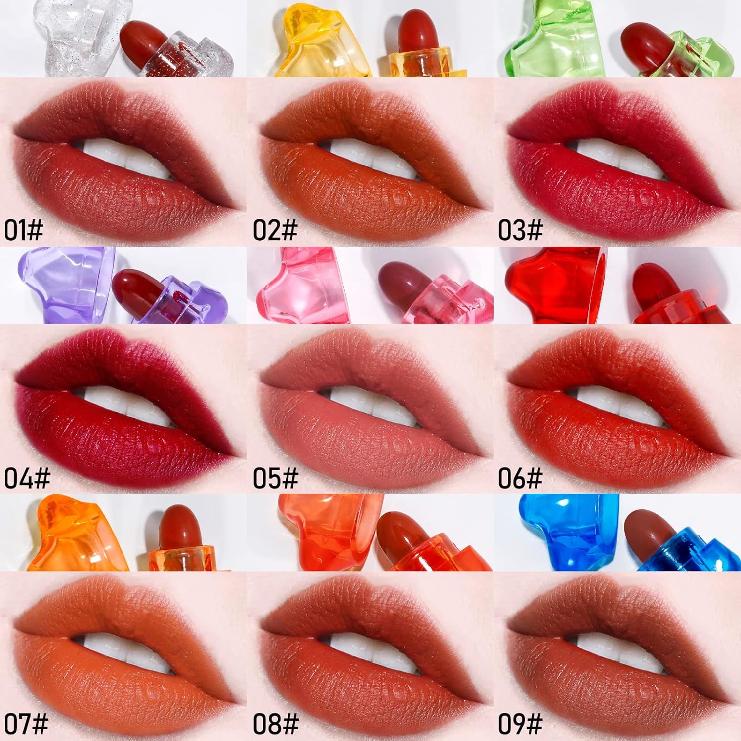 Mini Matte Lipstick Set, 9 Count, Matte Velvet Texture, Waterproof Long Lasting, Non Toxic, Unisex