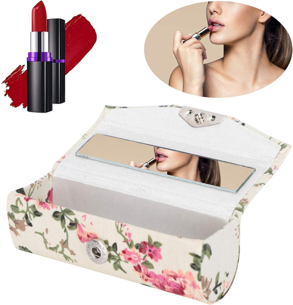 3Pcs Lipstick Case Holder with Mirror Lipstick Box, Lipstick Storage Box with Mirror Lipstick Storage Exquisite Pattern Lipstick Storage Box Diy Empty Lipstick Tube Case Cosmetic