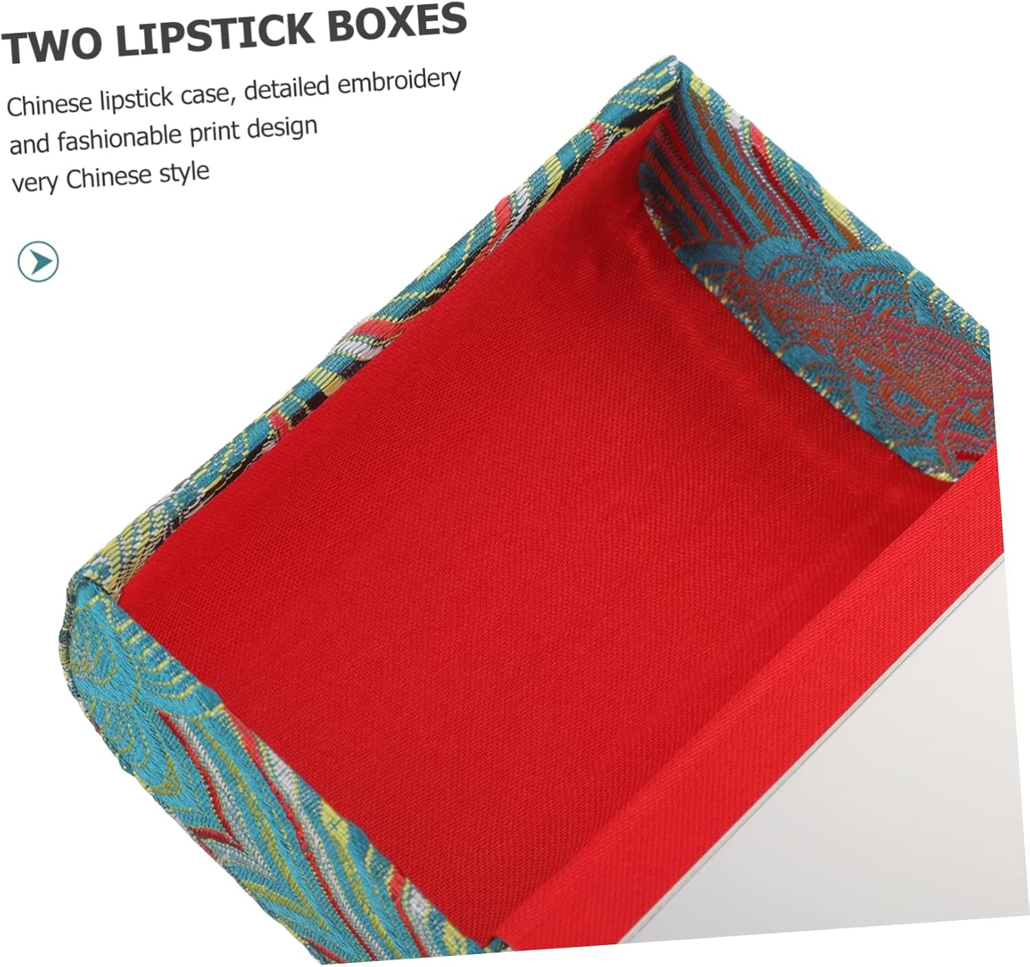 Ladies Lipstick Case with Mirror Chinese Lipstick Holder Cosmetic Storage Travel Case for Purse Elegant Organizer for Makeup Brushes and Lipsticks for Women the Go