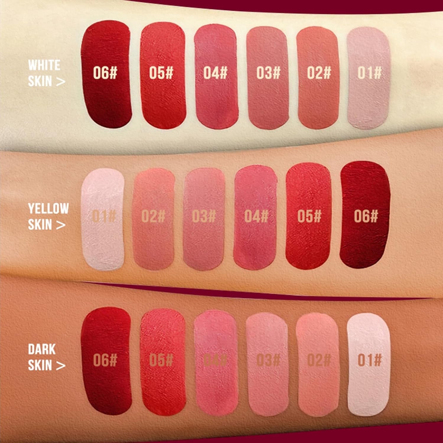 Hot Pink Lipstick Stain, Rose Lipstick Matte Long Lasting, Bright Pink Matte Liquid Lipstick for Women, All Day Waterproof and Smudge Proof