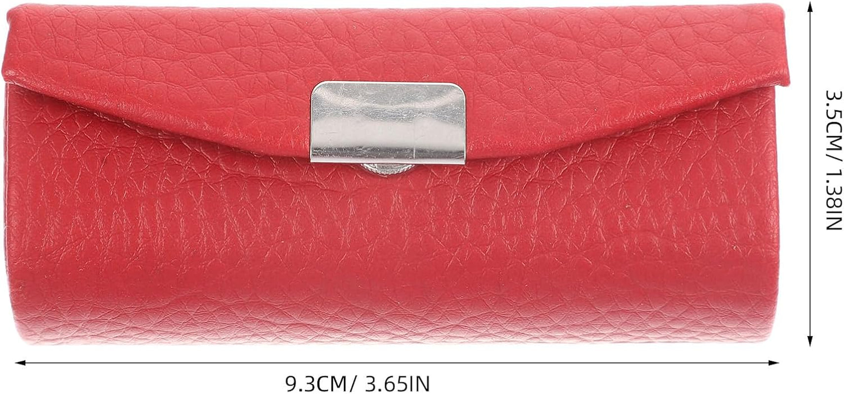 Lipstick Case Purse Holder Leather Holder Lipstick Box with Mirror Makeup Travel Cases Cosmetic Storage Organizer for Women Lipsticks Lip Gloss Lip Balm Red Lip Balm Holder